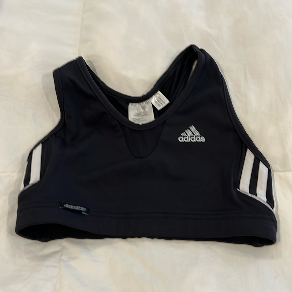 Vintage Adidas black sports bra small